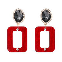 Joyería de moda para mujer, pendientes ligeros de acrílico con diseño bohemio hueco, pendientes colgantes llamativos, pendientes geométricos de