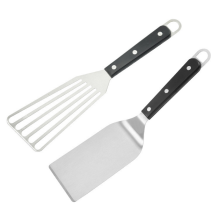 Hochleistungs-Kochwender für Grill und Pfanne, glatter Griff mit durchgehendem Erl, fächerförmiges Design, rostbeständig, geeignet für