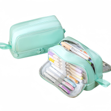 Organizzatore per il ritorno a scuola, astuccio con imbottitura in schiuma di cotone, astuccio in tessuto resistente con 4 scomparti, astuccio con