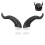 (Black) Motorcycle Helmet Devil Horns - 2PCS Detachable Decor 2