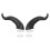 (Black) Motorcycle Helmet Devil Horns - 2PCS Detachable Decor 3
