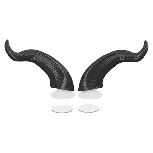 (Black) Motorcycle Helmet Devil Horns - 2PCS Detachable Decor 2