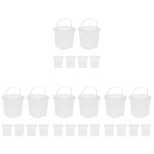 24St Kleine Witte Voedselemmers Met Popcorn En Sap