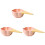 3Pcs Pink Ceramic Small Bowls Handled Kitchen Salad Dessert Containers 5