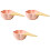 3Pcs Pink Ceramic Small Bowls Handled Kitchen Salad Dessert Containers 6