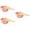 3Pcs Pink Ceramic Small Bowls Handled Kitchen Salad Dessert Containers 10