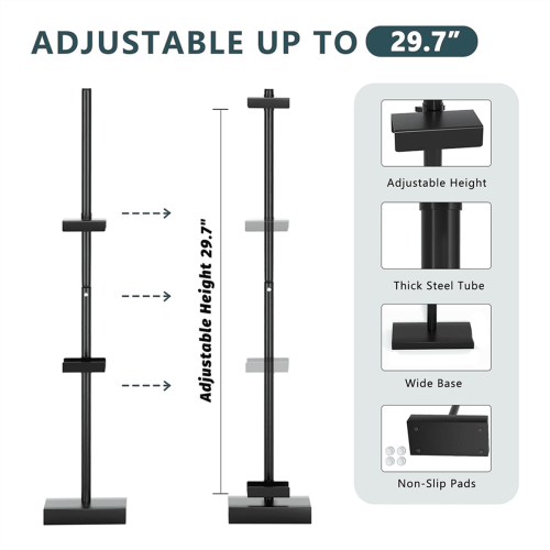 Adjustable Tabletop Picture Frame Stand, Up to 29", Black Easel for Display – Compatible with Standard Frames 2