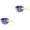 2Pcs Purple Ceramic Candy Bowls Kitchen Salad Fruit Dessert Bowls 2
