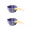 2Pcs Purple Ceramic Candy Bowls Kitchen Salad Fruit Dessert Bowls 4
