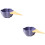 2Pcs Purple Ceramic Candy Bowls Kitchen Salad Fruit Dessert Bowls 5