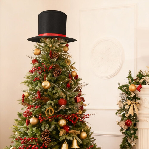 Kerst sneeuwpopmutsset van vilt met wortelneus (1 set) 2