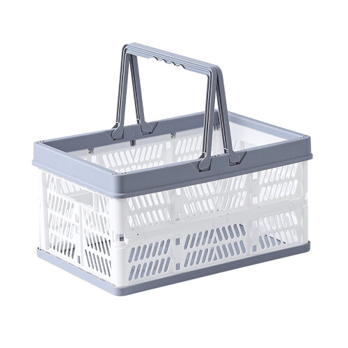Foldable Storage Basket – Collapsible PP Organizer Bin for Kitchen, Groceries & Camping | Stackable, Ergonomic Handle | Indoor/Outdoor Use 2