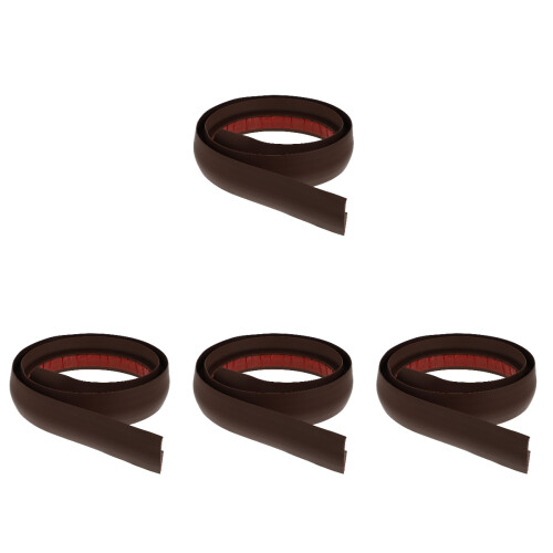 4Pcs PVC Coffee Floor Strip Self Adhesive Laminate Threshold Divider 1