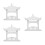 3Pcs White Miniature Pavilion Model Plastic Garden Ornament 4