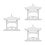 3Pcs White Miniature Pavilion Model Plastic Garden Ornament 5
