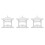 3Pcs White Miniature Pavilion Model Plastic Garden Ornament 8