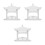 3Pcs White Miniature Pavilion Model Plastic Garden Ornament 9