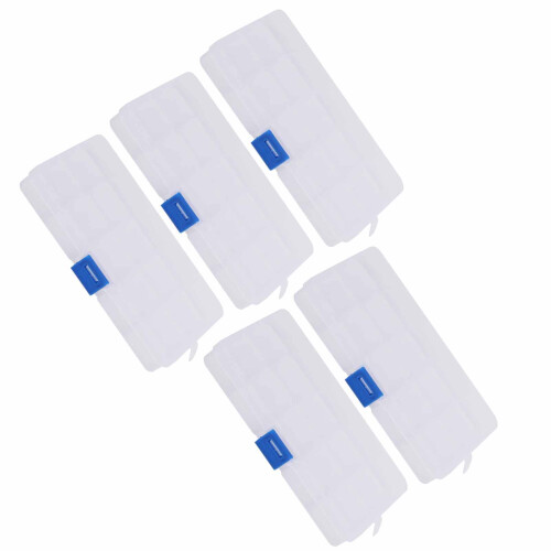 Multi-purpose Storage Box Plastic Organizer with Removable Grid Transparent Compartment Adjustable Divider Durable PP Material Compact Design for 2