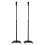 2x Universal Satellite Surround Speaker Stands Floor Standing 75-118cm Adjust 4