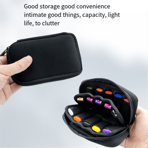 Flash Drive Storage Case - Dustproof Organizer Box for Thumb Drives and Electronic Accessories, Compact Portable,A 2