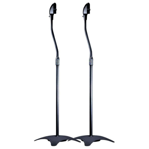 2x Universal Satellite Surround Speaker Stands Floor Standing 75-118cm Adjust 2