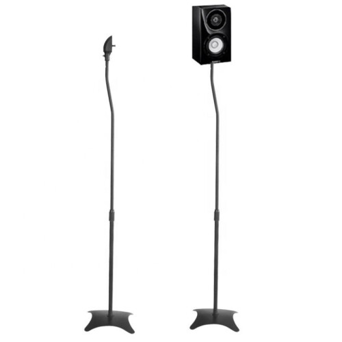 2x Universal Satellite Surround Speaker Stands Floor Standing 75-118cm Adjust 1