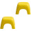 2Pcs Yellow Kids Plastic Stool Non-Slip Stackable Footstool for Home 4