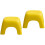 2Pcs Yellow Kids Plastic Stool Non-Slip Stackable Footstool for Home 5