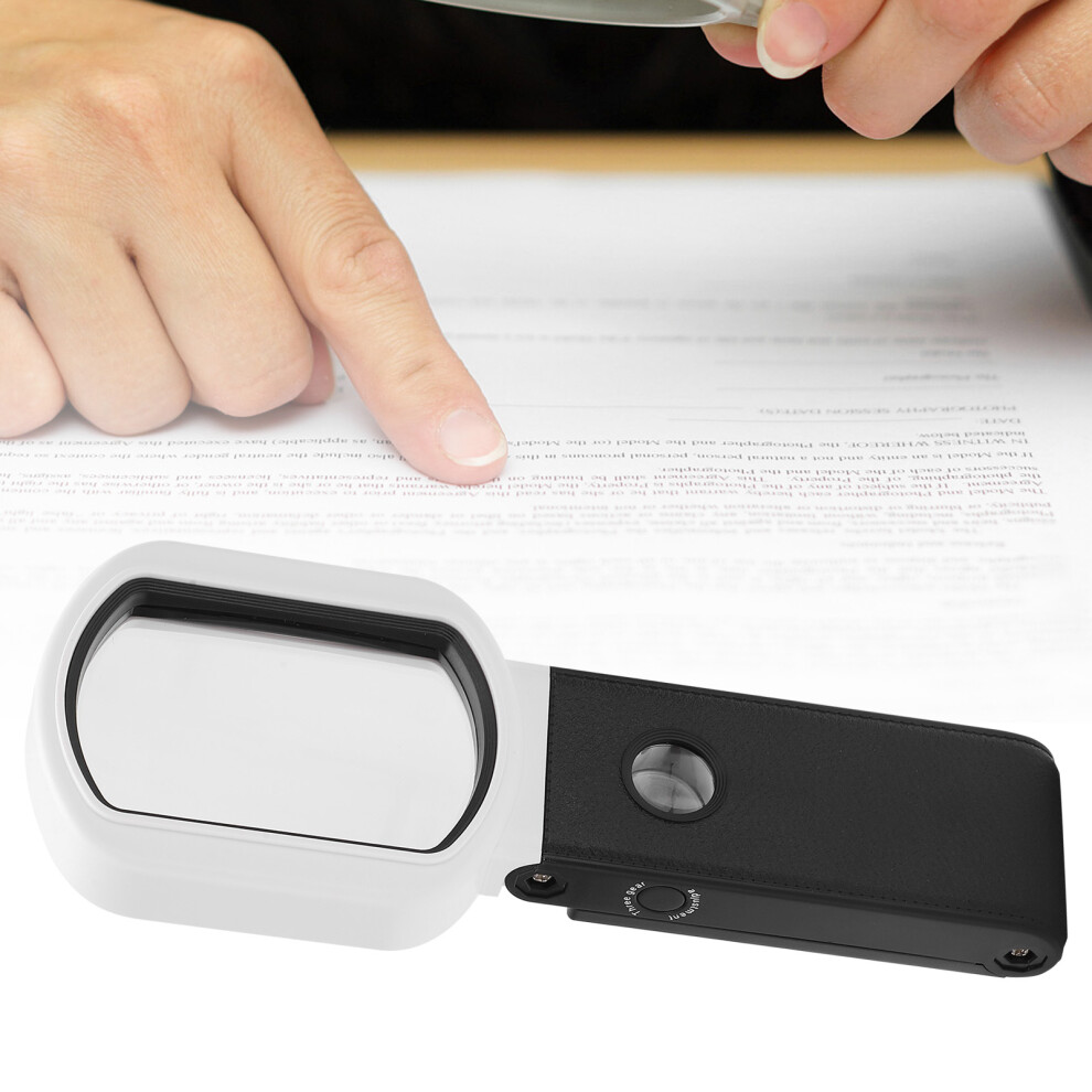 Compact THâ7018FX Magnifier with LED Light 10X & 25X Foldable Handheld