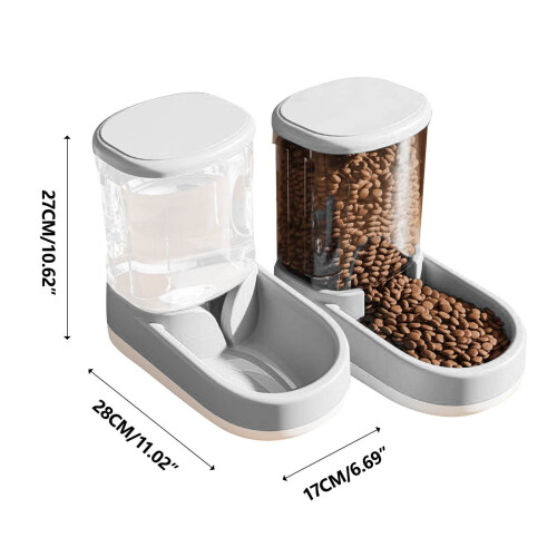 3.8L Automatic Feeder & Waterer Combo for Dogs/Cats – Timer, Spill-Proof, Adjustable Portions | Compatible with Small/Medium/Large Pets 1
