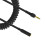 Cavo di prolunga stereo a spirale da 3,5 mm femmina a maschio per microfoni e cuffie, resistente e durevole. 5