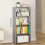 Study Room Tall 5-Tier Book Shelf 4 Cube Storage Vertical Bookcase Stand 2