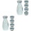 2Sets Classic Ceramic Japanese Sake Set with Decorative Sake Cups Kit 1