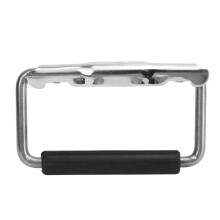 Heavy-Duty Lifting Handle With Steel Construction, Durability Focused Spring-Loaded Handle Featuring Retractable Design And Padded Rubber Grip, For