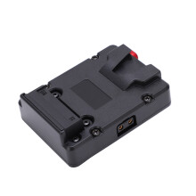 TAP-strømforsyningssystem for V-mount-kameraer, V-mount V-lock-batteriplate med sikkerhetslås og doble utgangsalternativer, kompatibel med V-mount