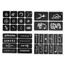 Body Art Designs Creative Combinations Glitter Tattoo Airbrush Tattoo Stencils Temporary Tattoos Reusable Tattoo Stencils Waterproof Self Adhesive
