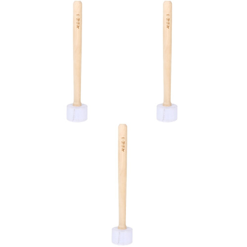 3Pièces Maillets Premium Blancs Pour Bol Chantant 2