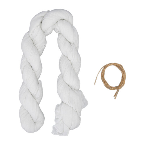 White Cheesecloth Table Runner 9.8ft 300x90cm 2