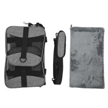 Breathable Mesh Pet Carrier, Soft Sided Travel Carriers with Removable Mat and Steel Frame, Collapsible Cat and Dog Bag with Shoulder Strap, Airline