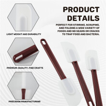 3Pack Spatels Siliconen Hittebestendig, Spatel Siliconen, Rubber Schraper Spatel 10 Inch, Keuken Gebruik A