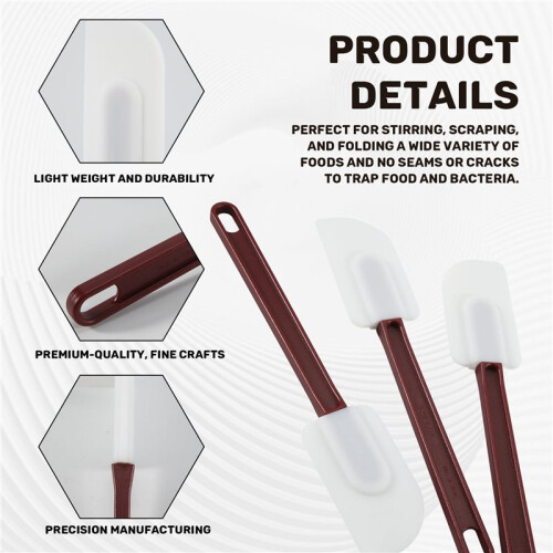 3Pack EspáTulas de Silicone Resistente Ao Calor, EspáTula de Silicone, EspáTula de Raspador de Borracha 10 Polegadas, Uso de Cozinha A
