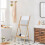 Bamboo Towel Rack with Shelf - Freestanding, Foldable 2