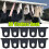 Conjunto de ganchos para toldo funcionais e compactos para trailers, motorhomes e barcos. Cabide multifuncional, resistente, fácil de usar, com 5