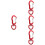 4St Duurzame Quick-Hanging Buckle Multifunctionele Sleutelring Rood 6