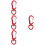 4St Duurzame Quick-Hanging Buckle Multifunctionele Sleutelring Rood 7