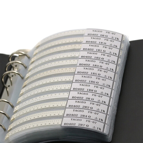 8500PCS Capacitance Sample Book, 170 Value All Series SMD Ohm Capacitor, 1 % SMD Resistor Sample Book Assorted Kit, 0402 2