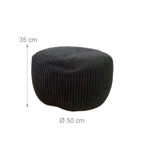 Cord-Pouf - Rundes Bodenkissen im Boho-Stil 2