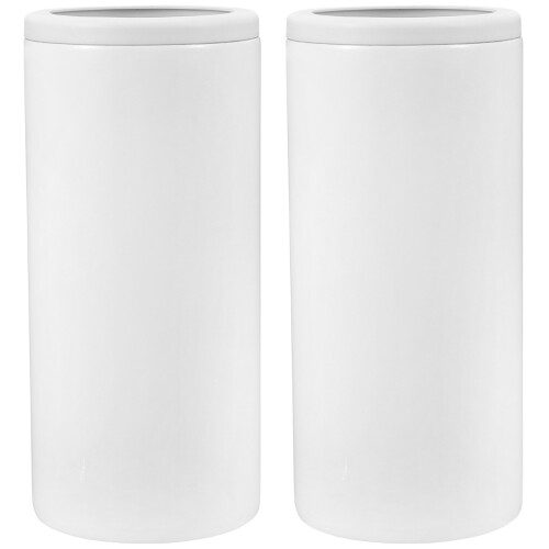 2St Compacte Witte Rvs Bierflesbeschermer Voor Dranken 1