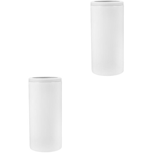 2St Compacte Witte Rvs Bierflesbeschermer Voor Dranken 2