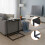 C-formet sidebord - plassbesparende, industrielt design 5